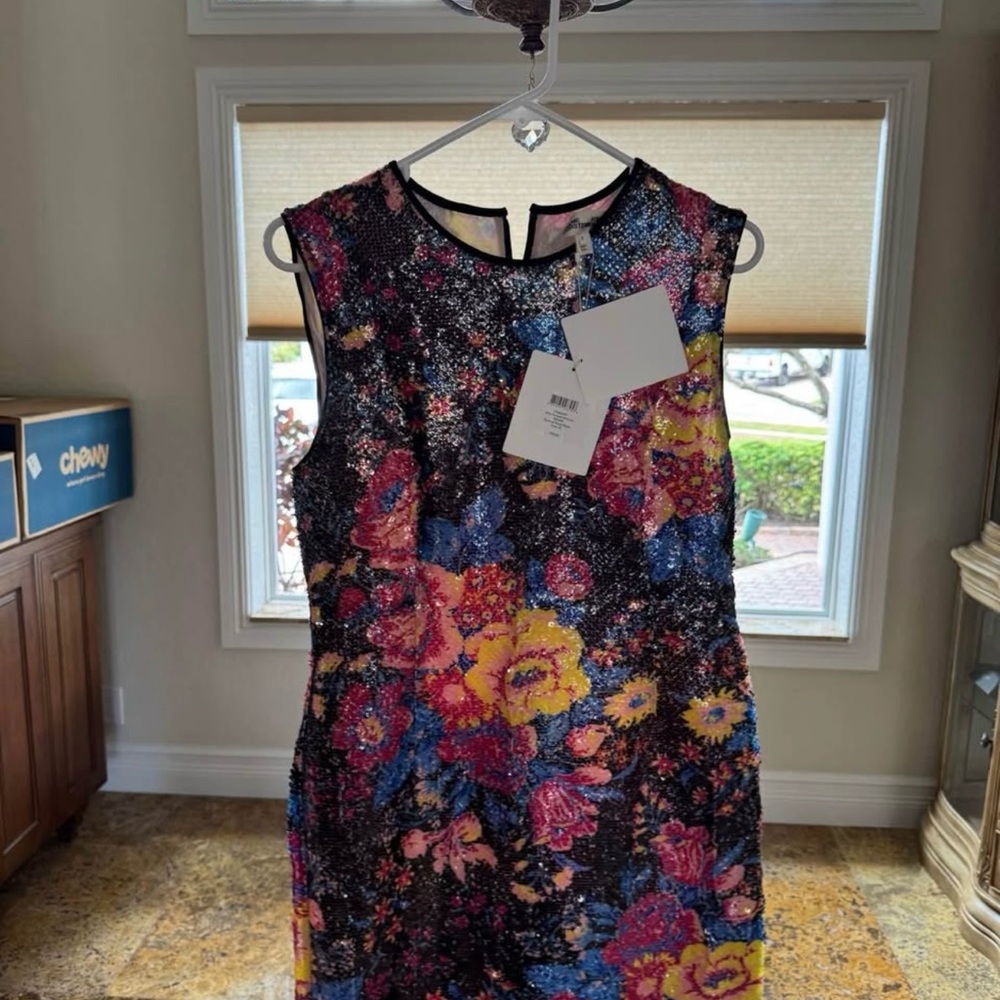 Diane Von Furstenberg Pink and Purple Sheath Mini Dress